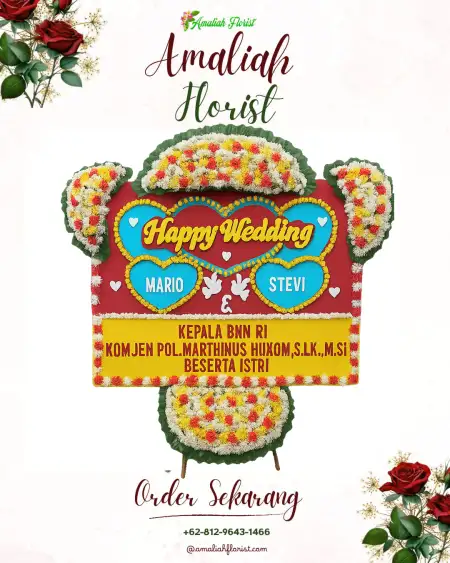 Papan Bunga Pernikahan Way Halim Permai